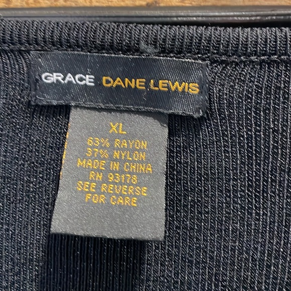 Grace Dane Lewis 2 pc Rayon/Nylon long jacket (XL) and palazzo pant (L). Sheen. - Picture 4 of 14